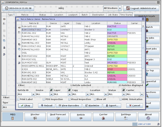 Screenshot of RTCL